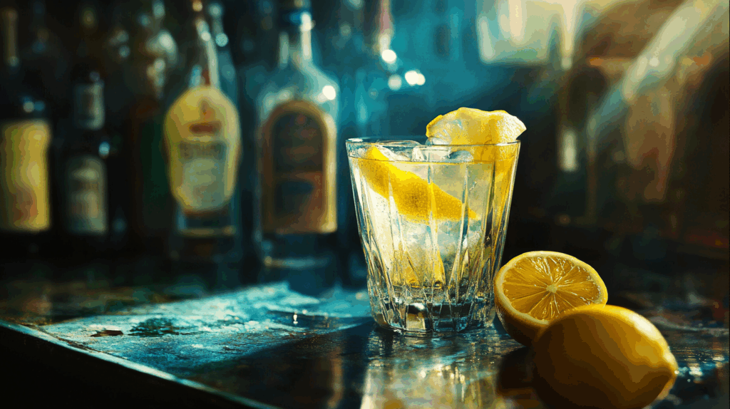lemon and gin cocktail