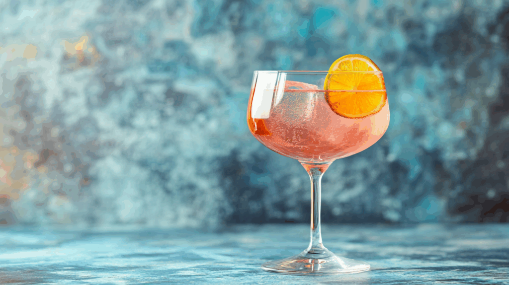 pink gin in a glass