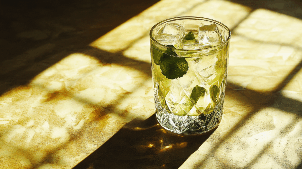 vodka and mint drink