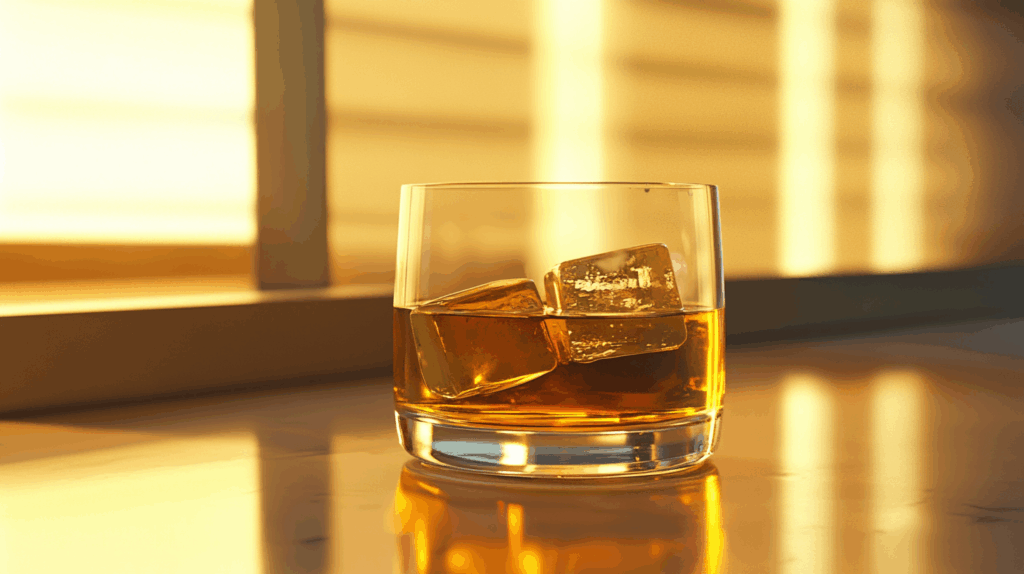 a glass of single malt whiskey