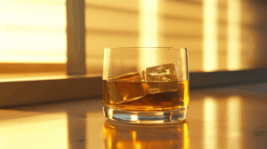 a glass of single malt whiskey