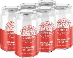 Hudson North Strawberry Rhubarb Hard Cider 6pack