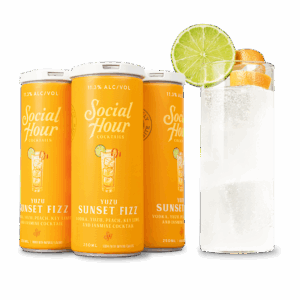 Social Hour Cocktails – Yuzu Sunset Fizz