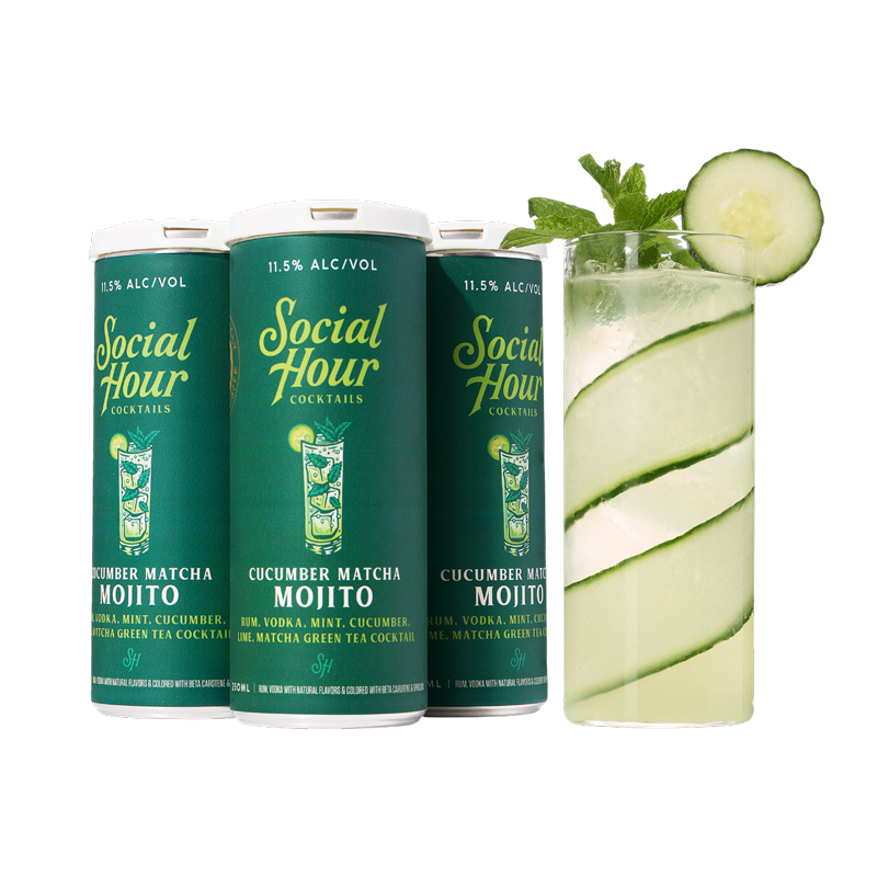 Social Hour Cocktails – Cucumber Matcha Mojito