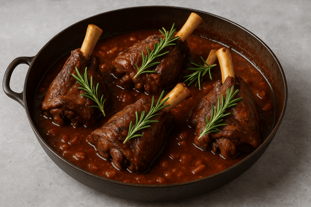 lamb shank and rosemary