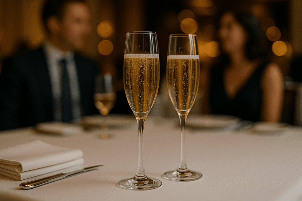 champagne glasses