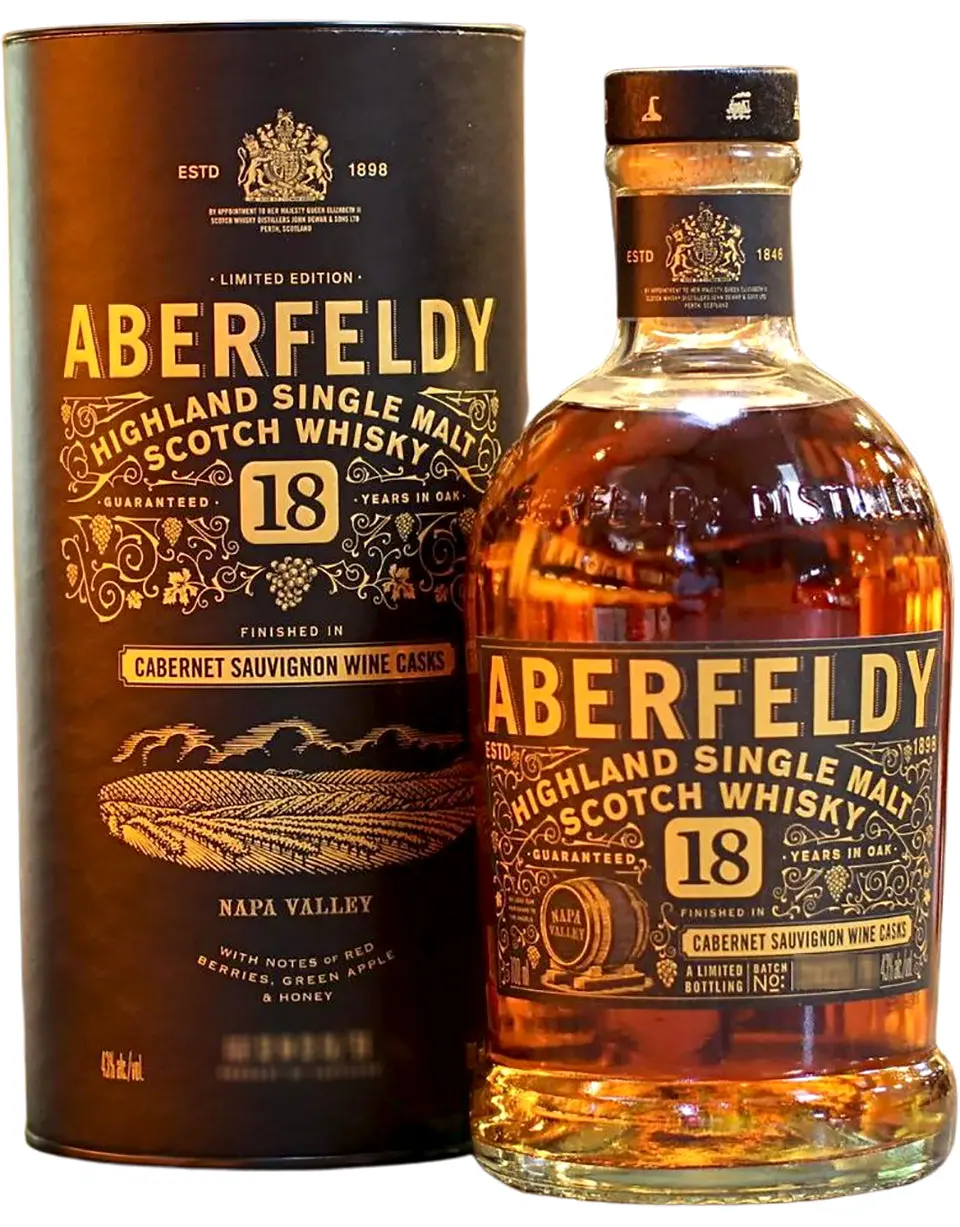 Aberfeldy Dewar’s 18 Year Cabernet Sauvignon Cask Single Malt Scotch