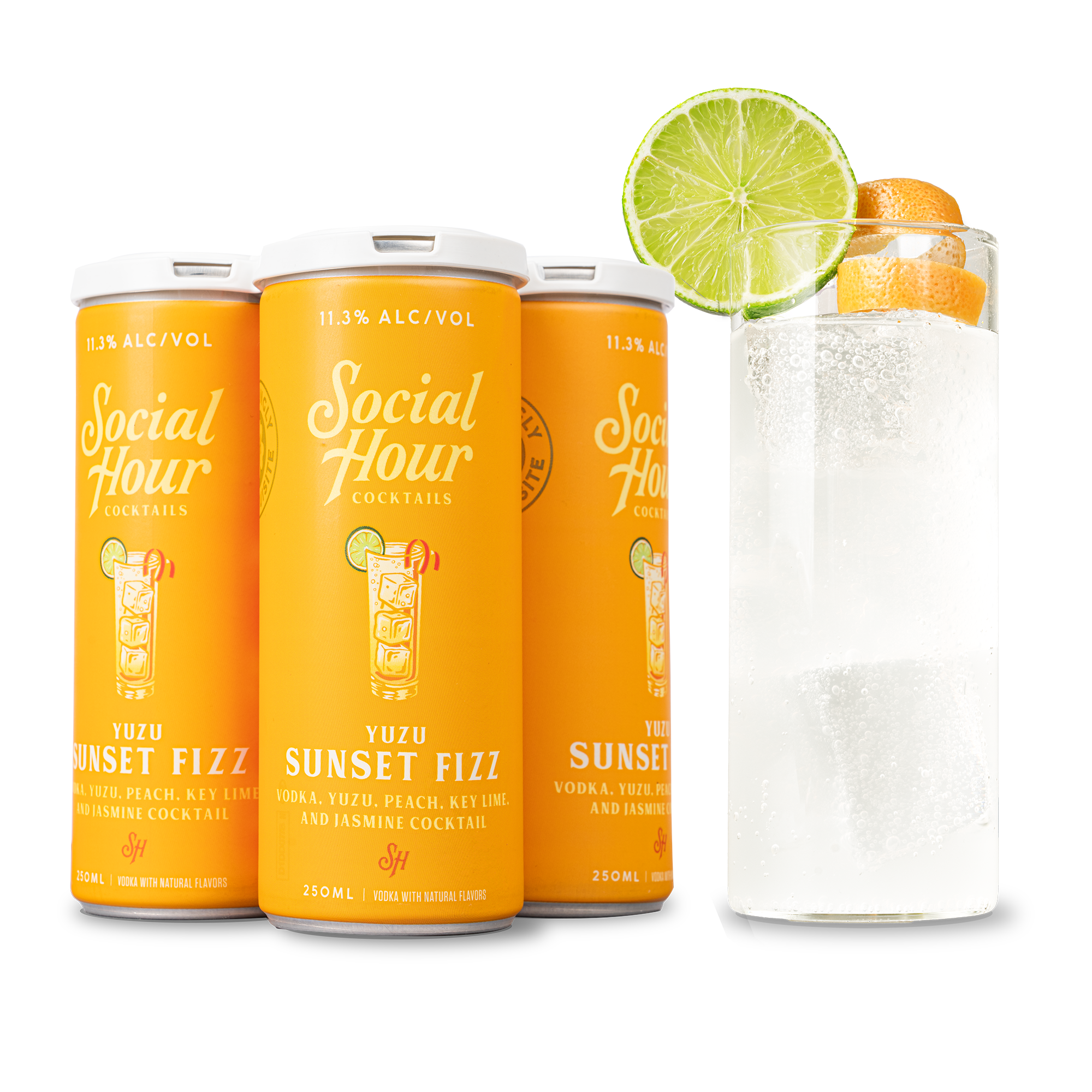 Social Hour Cocktails – Yuzu Sunset Fizz