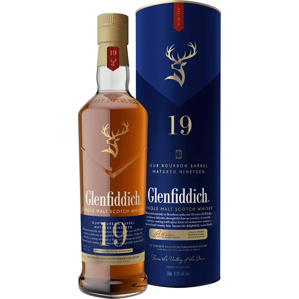 Glenfiddich 19 Year Old Bourbon Barrel Matured Single Malt Scotch Whisky