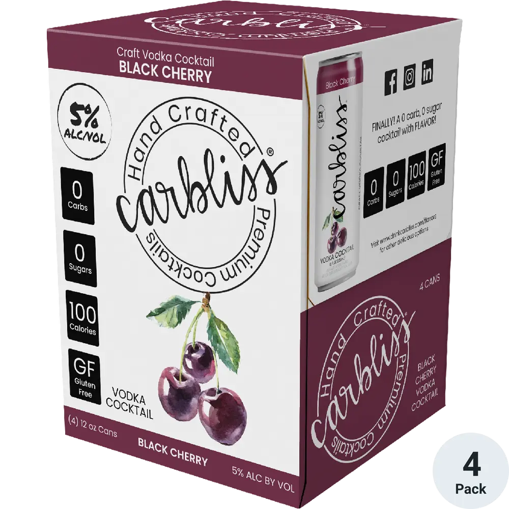 Carbliss Vodka Cocktail Black Cherry
