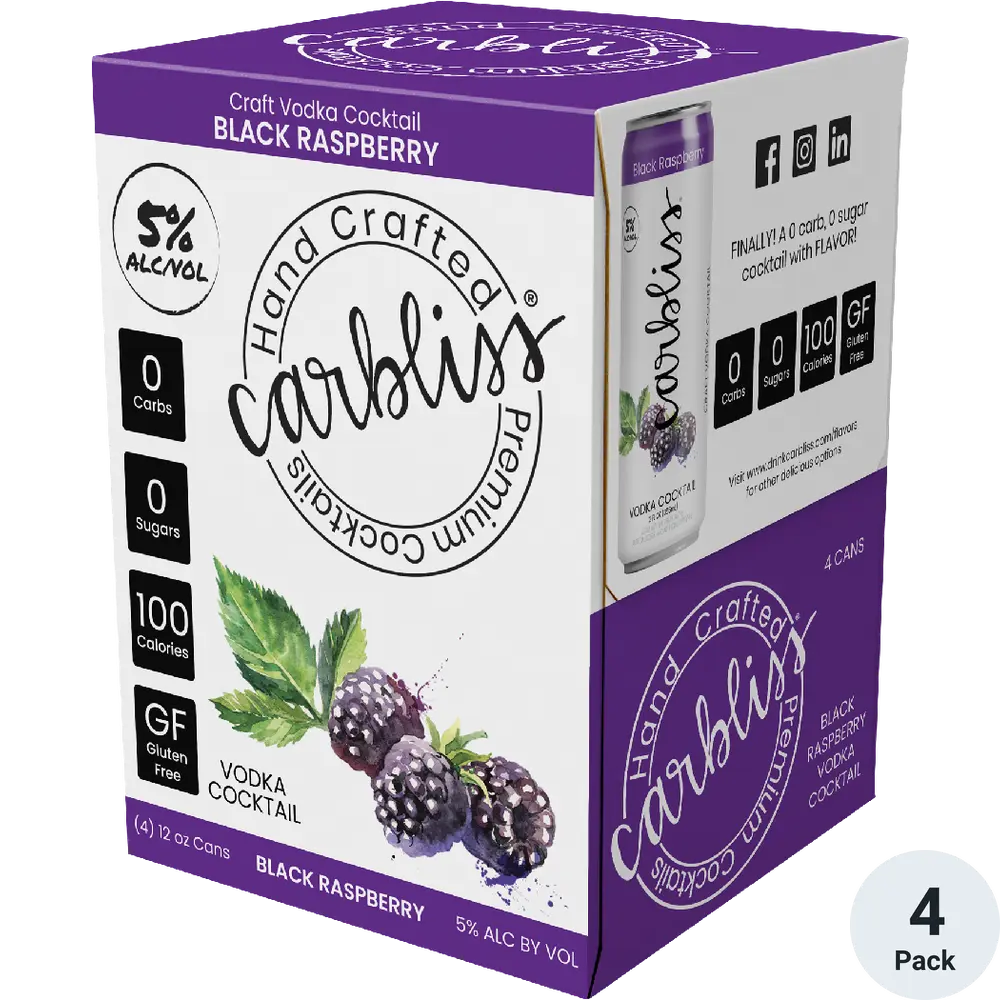Carbliss Vodka Cocktail Black Raspberry