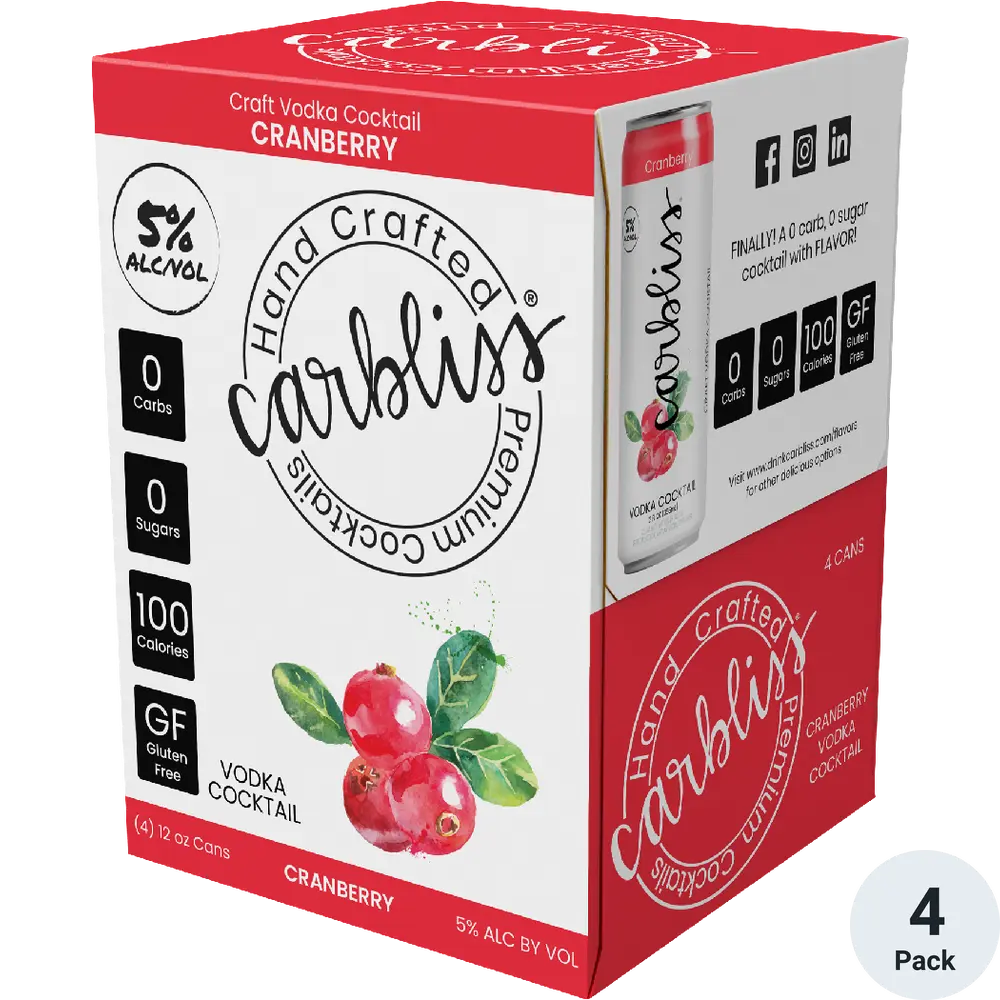 Carbliss Vodka Cocktail Cranberry