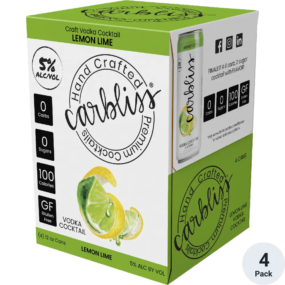 Carbliss Vodka Cocktail Lemon Lime